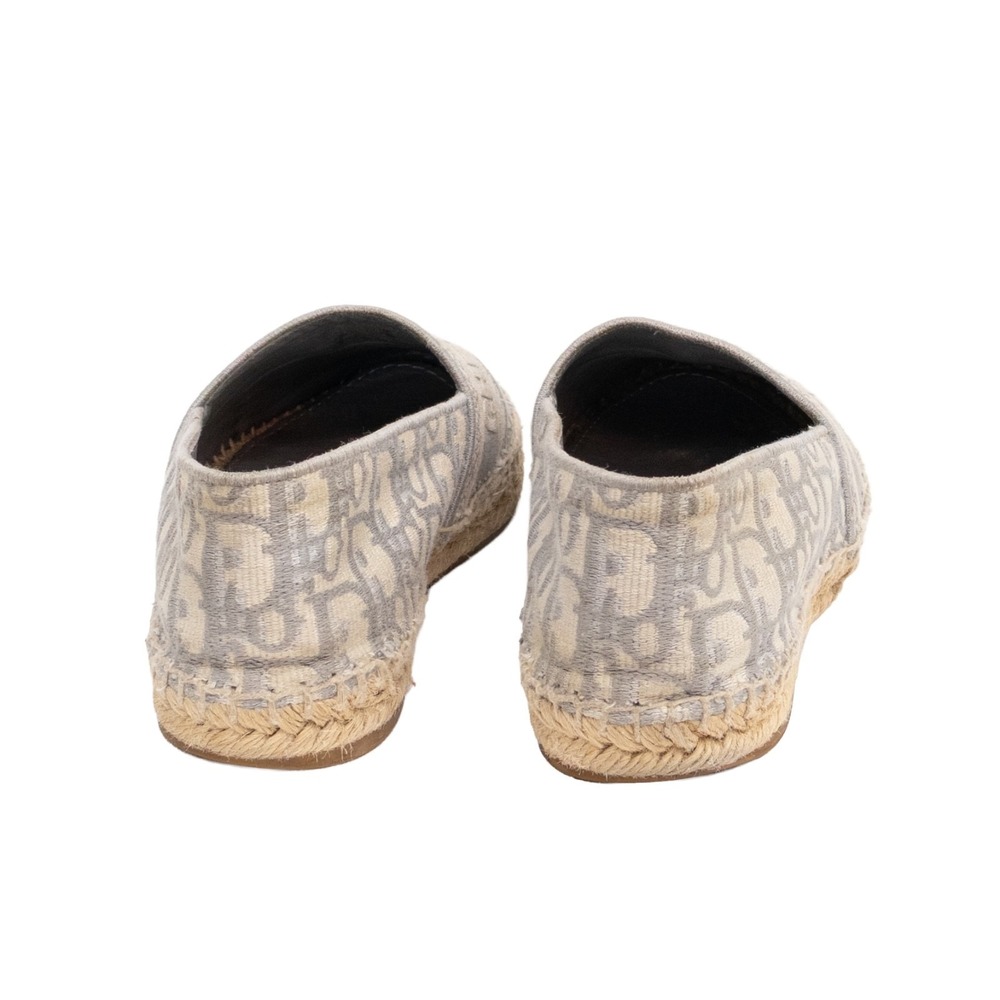 Christian Dior Granville Oblique Espadrilles Gray Canvas Flats EU 38.5 US 8 - Picture 9 of 16